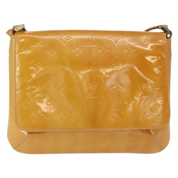 Authentic LOUIS VUITTON Monogram Vernis Thompson Street Bag Beige M91301 LV - Picture 5 of 16
